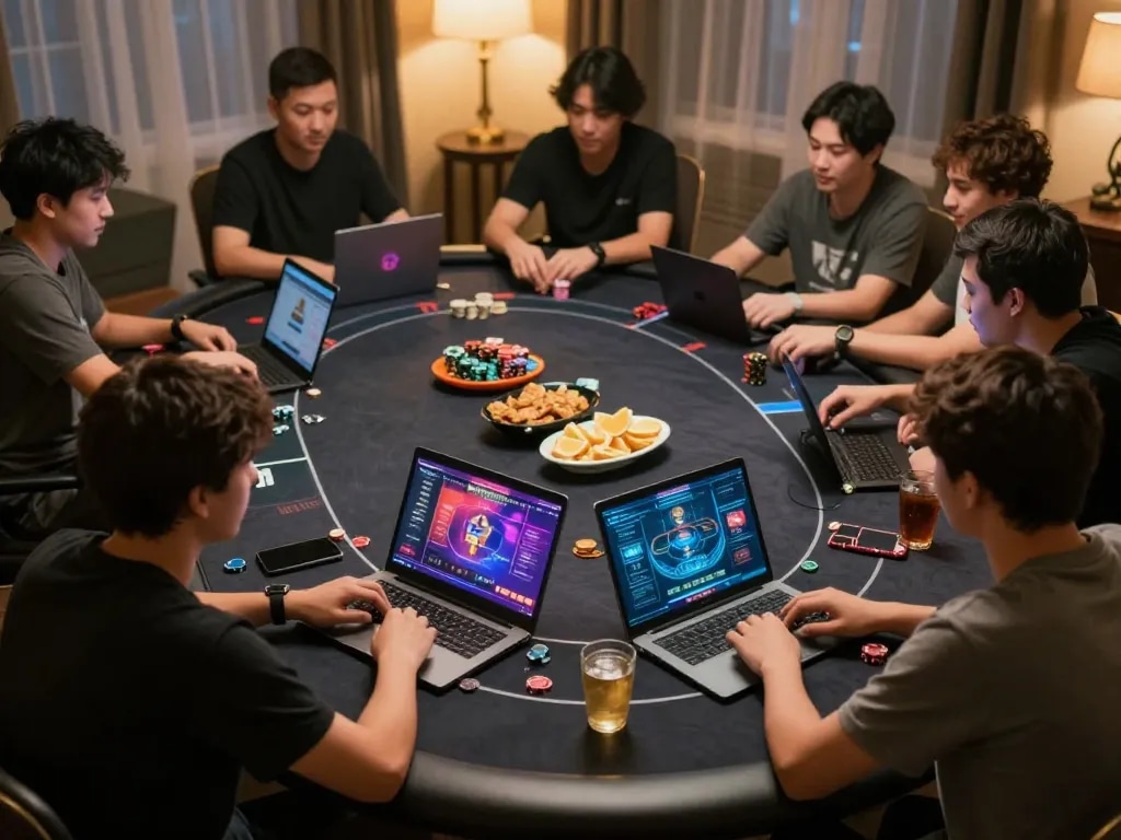 Watch players involved in an online poker tournament using https://sky88.foo/ for strategic gameplay insights