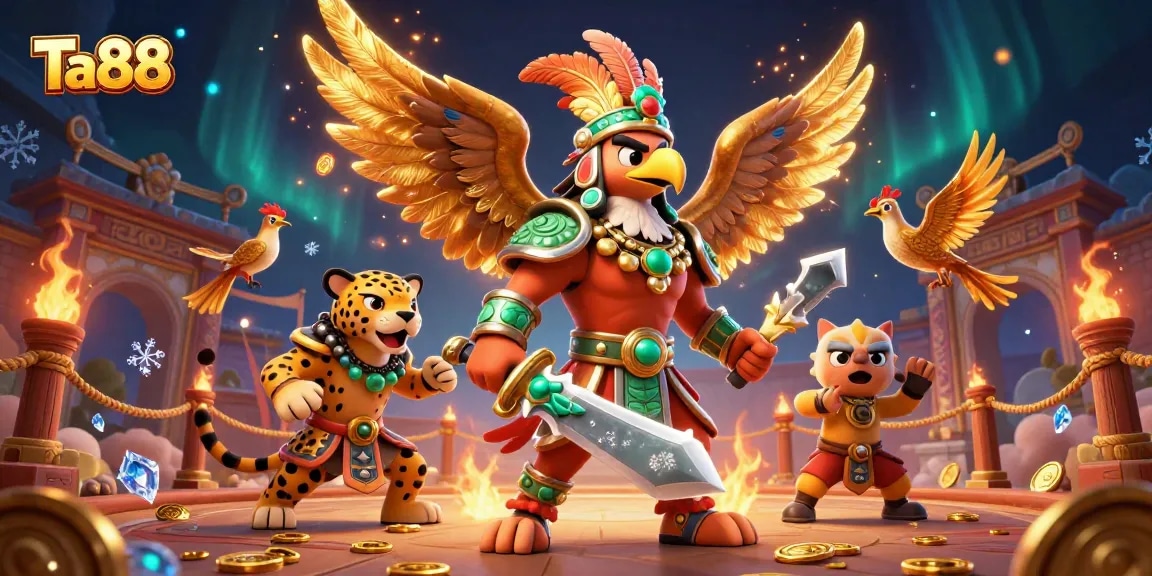 Experience Ta88 with dynamic 3D characters showcasing vibrant casino elements in a thrilling atmosphere.