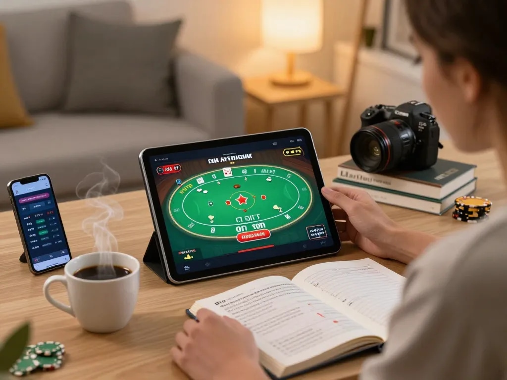 Engaging user experiences online at RR88BET showcasing betting strategies during a poker game.