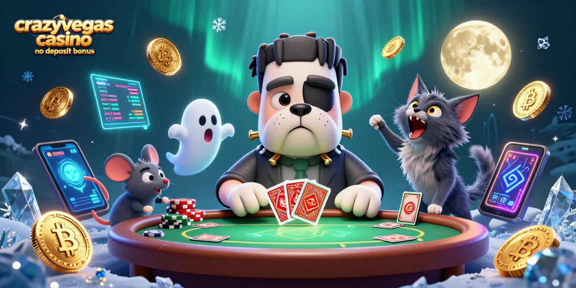 Experience thrilling gameplay with the crazyvegas casino no deposit bonus featuring cartoon characters and crypto elements.