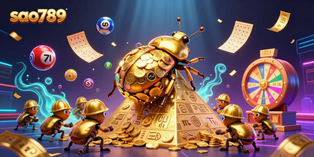 Experience thrilling gameplay at sao789 with vibrant casino elements and engaging 3D imagery.