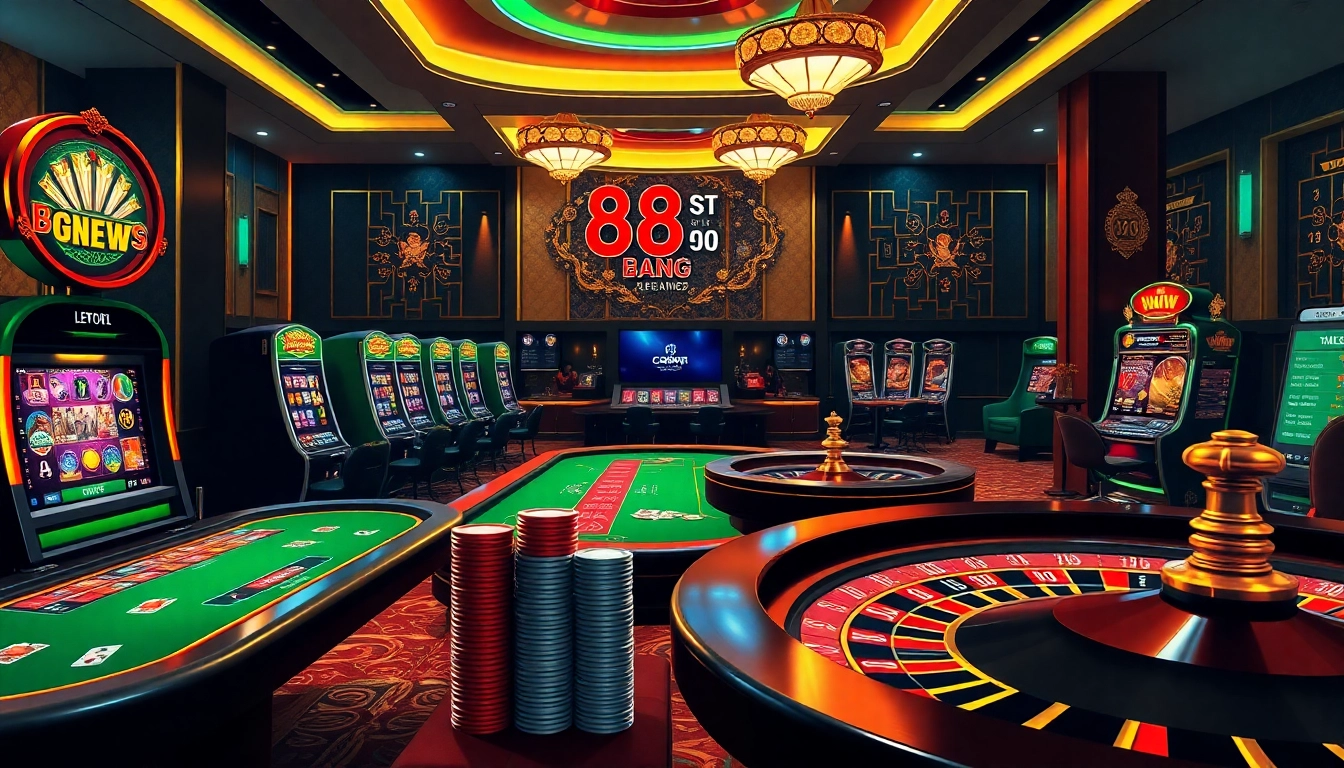 Experience the thrill of gambling with nhà cái 888NEW's vibrant online casino, featuring poker tables, colorful slots, and roulette.