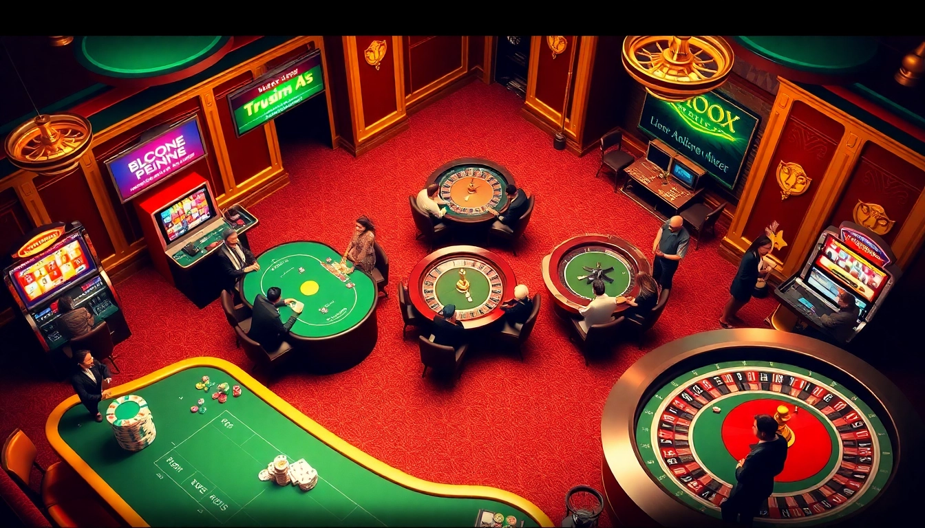 Gamblers enjoying their favorite games at 789club with vibrant casino visuals.