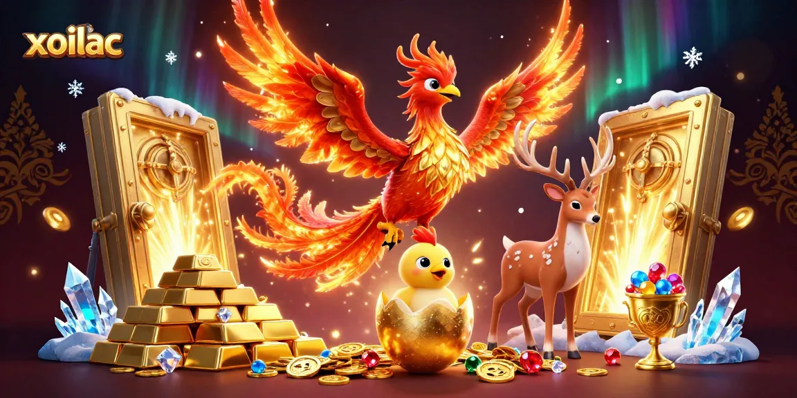 Xoilac delivers thrilling gambling experiences with vibrant visuals of fantasy creatures and treasure elements.