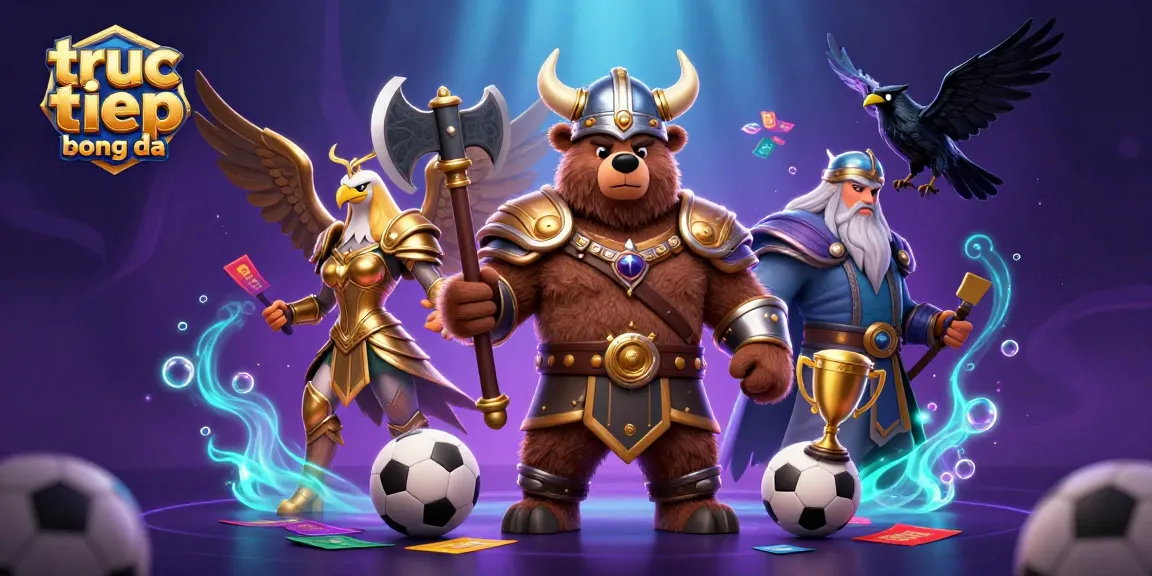 Engage in high-quality sports betting with truc tiep bong da, featuring dynamic characters and vibrant gambling elements.